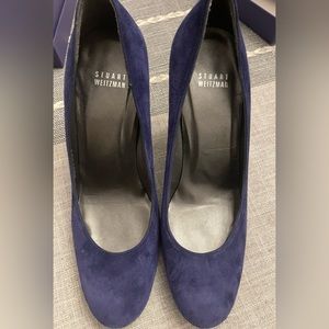 Stuart Weitzman Blue Suede Pumps